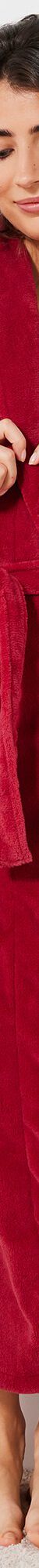 Peignoir polaire toucher peluche manches longues, longueur 130 cm (cerise) Peignoir polaire toucher peluche manches longues, longueur 130 cm (cerise)